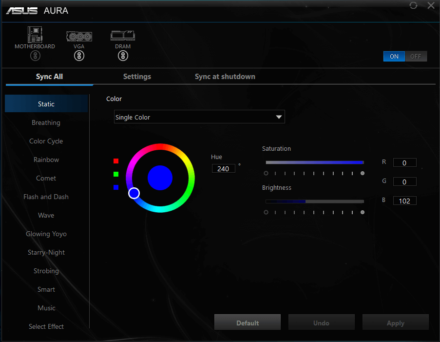 ASUS Aura - Aura Sync